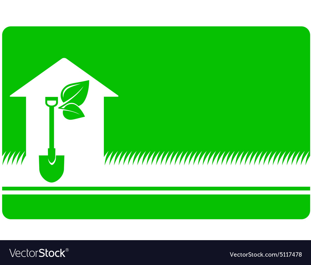 Green Landscaping Business Card Royalty Free Vector Image