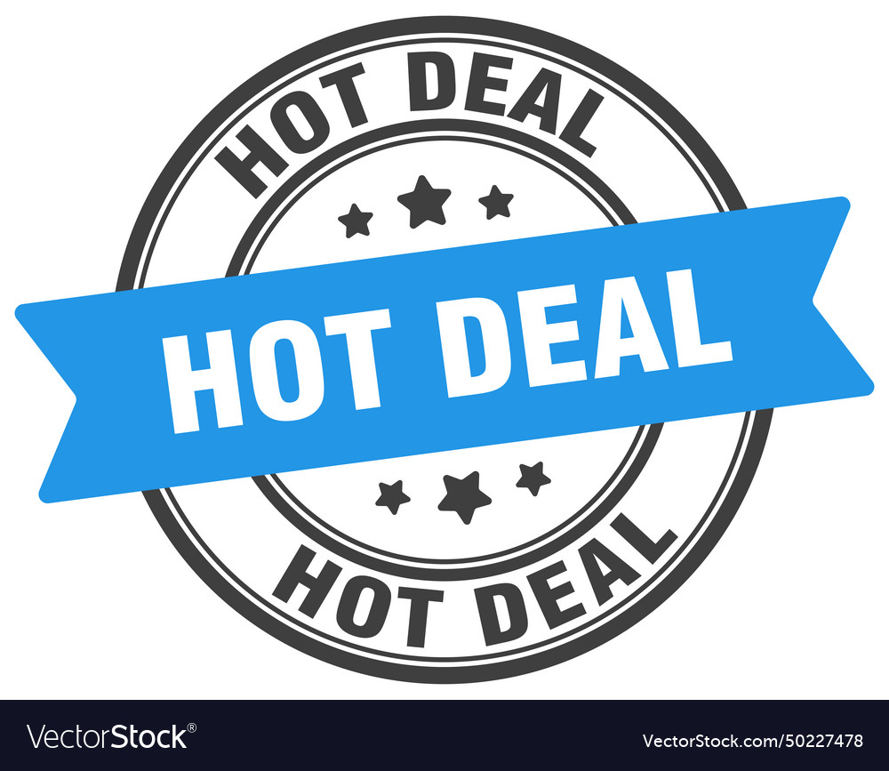 Hot deal stamp label on transparent