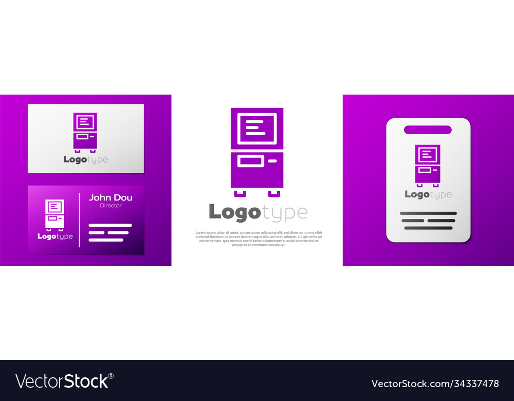 Logotype atm - automated teller machine icon