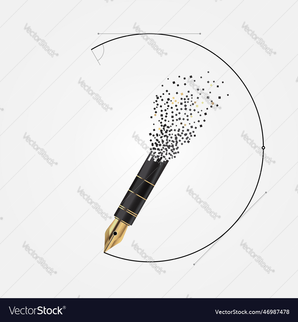 Modern art design of the pen Royalty Free Vector Image