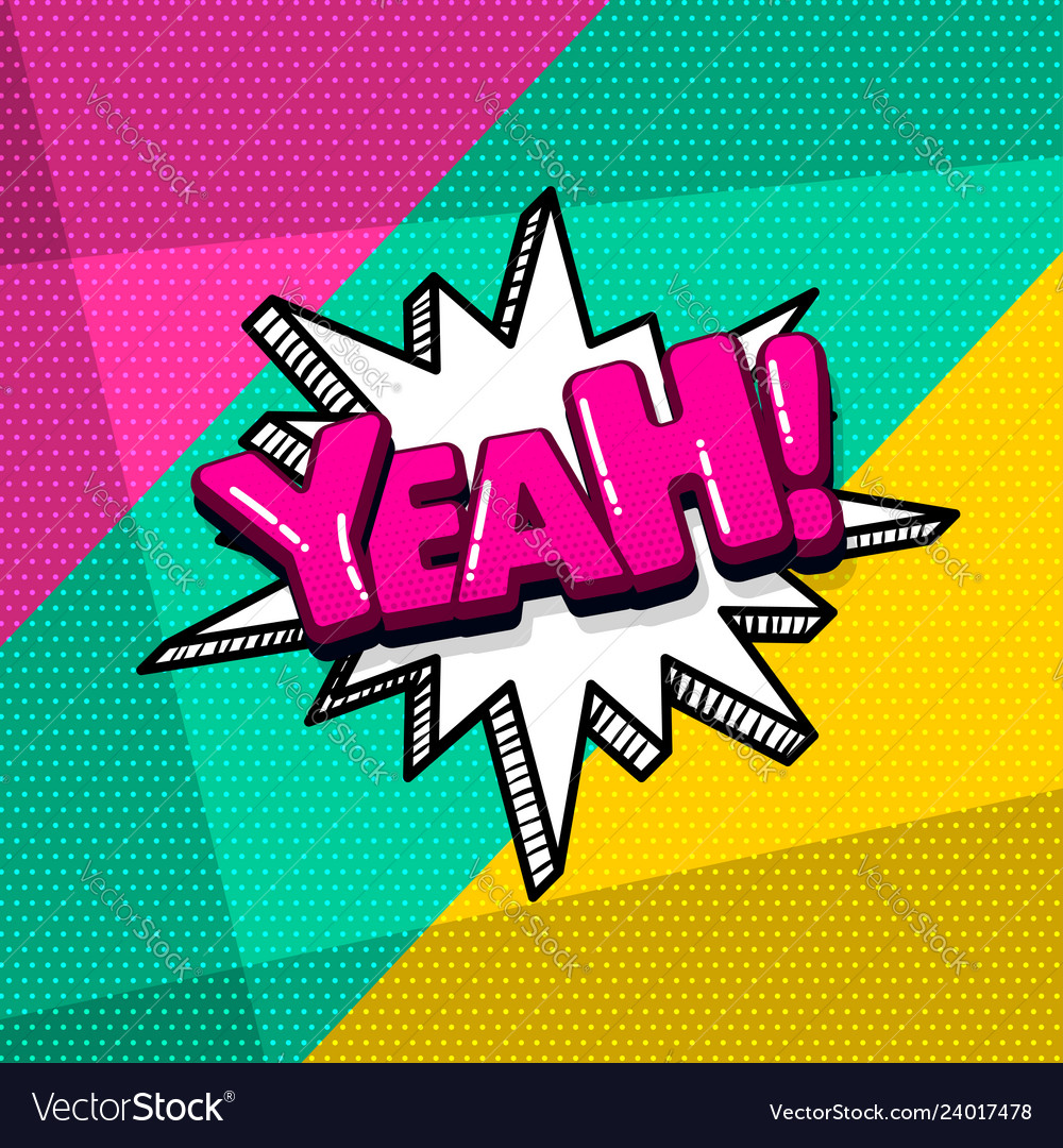 Pop art comic text Royalty Free Vector Image - VectorStock