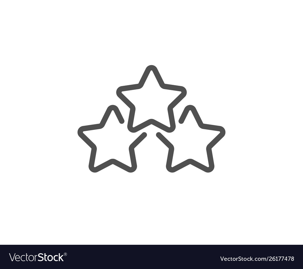 Ranking stars line icon star rating sign best