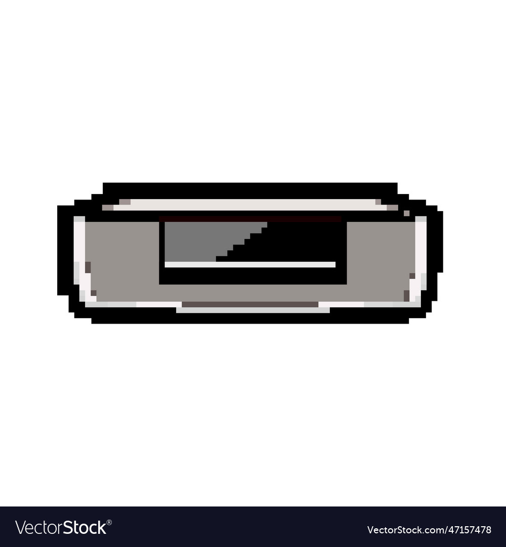 Record cd player game pixel art vector image Record cd player game pixel art