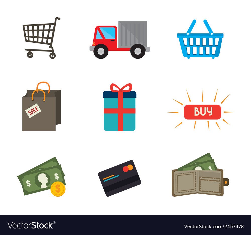 Shopping design over white background