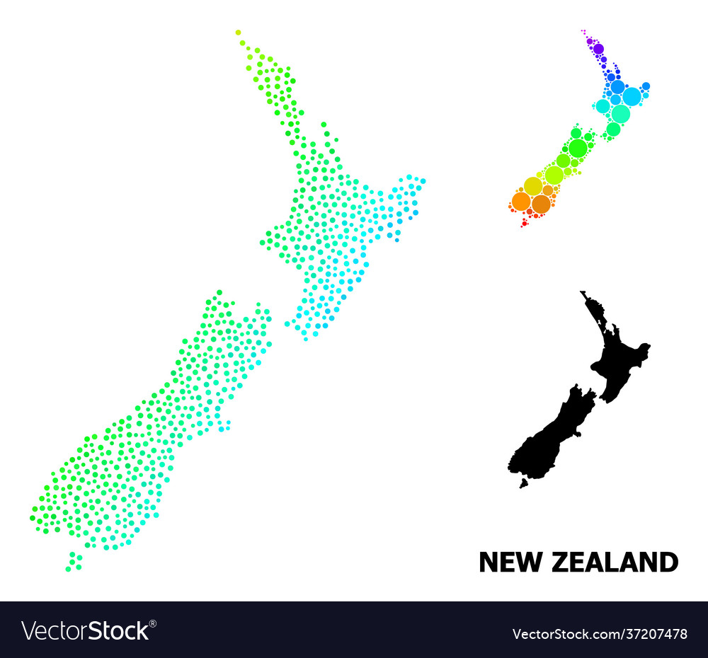 Spectrum gradient pixelated map new vector image Spectrum gradient pixelated map new