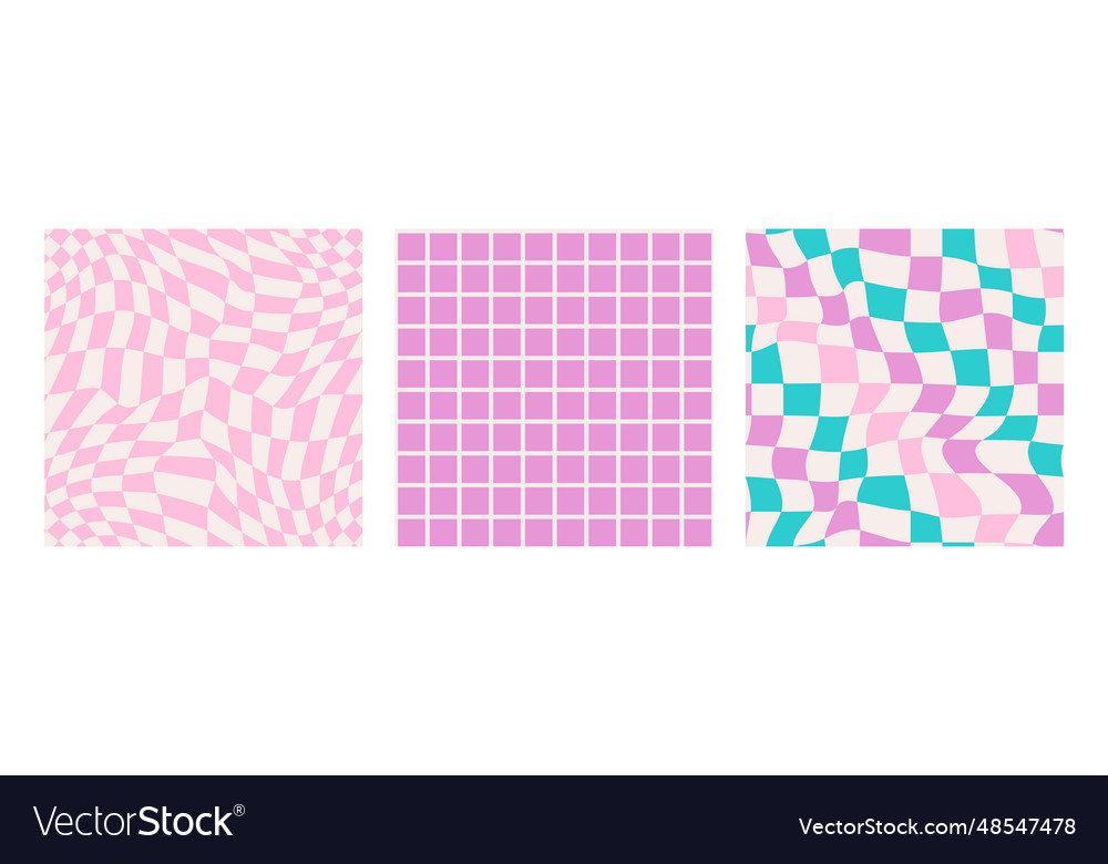Twisted checkered colorful background vector image Twisted checkered colorful background