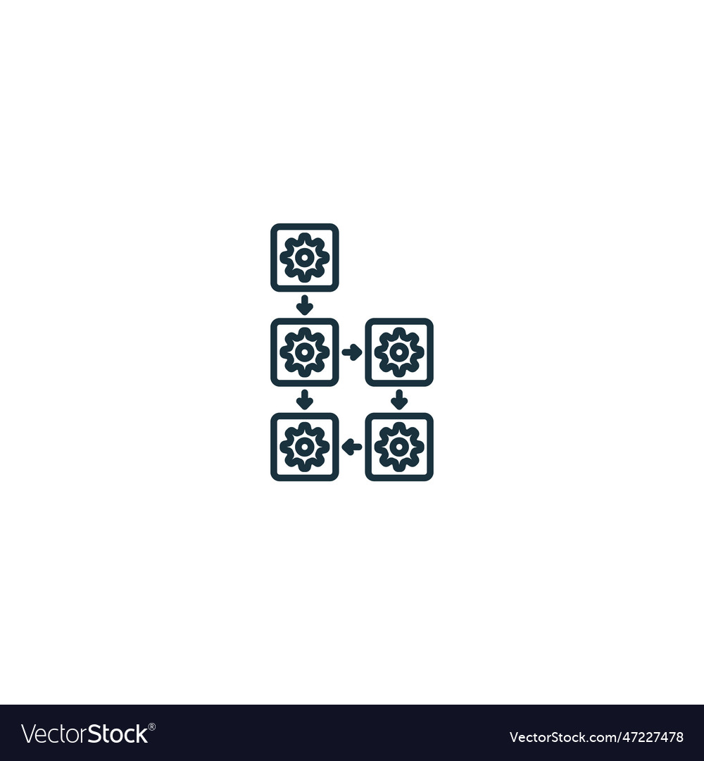 Workflow icon monochrome simple sign from