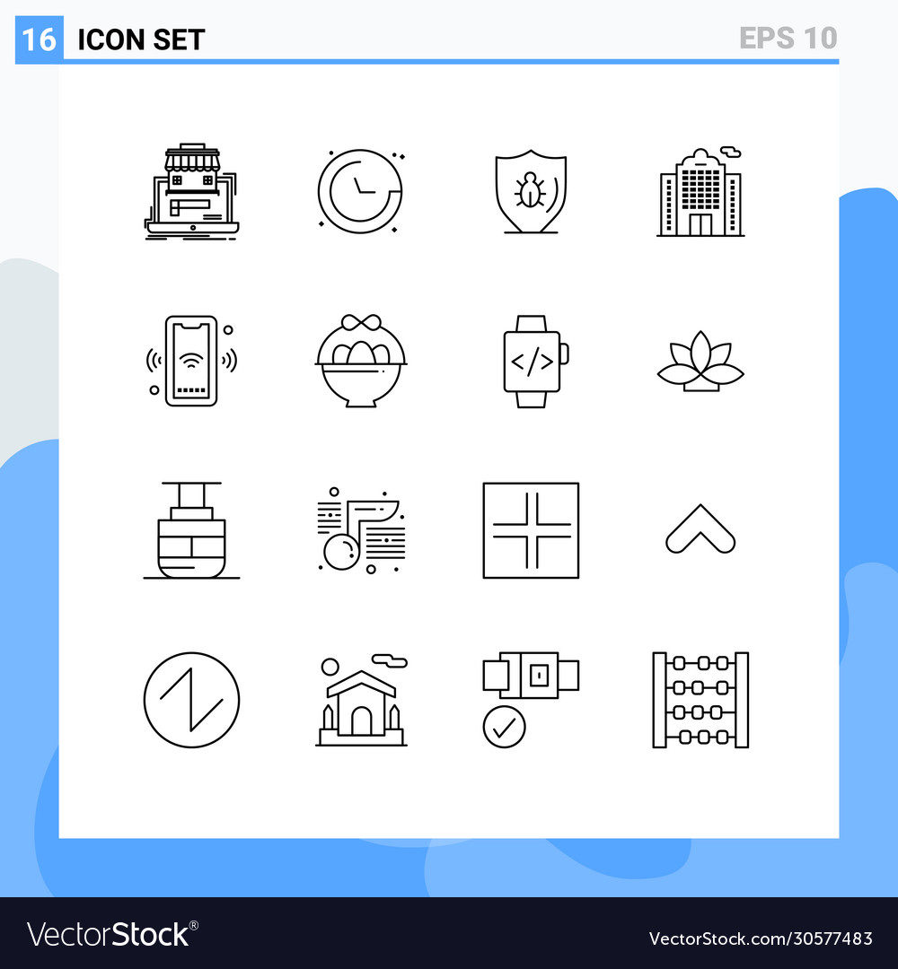 16 universal outlines set for web and mobile