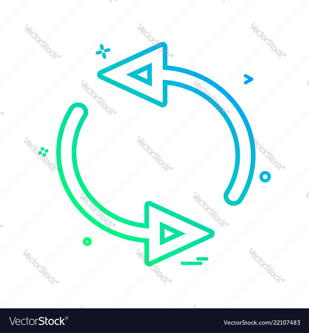 Arrow circle l rotate icon design vector image Arrow circle l rotate icon design