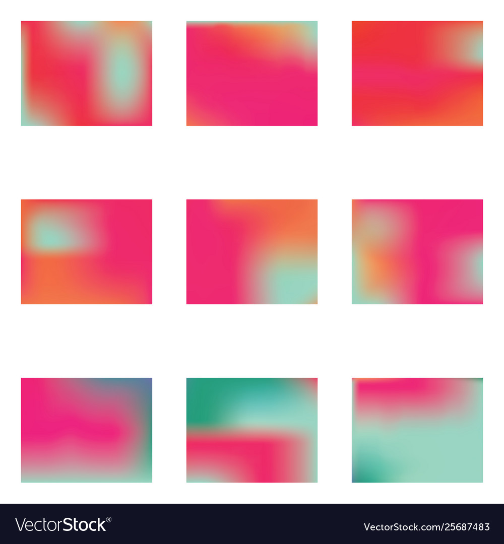 Bright blurred graphics from various combinations