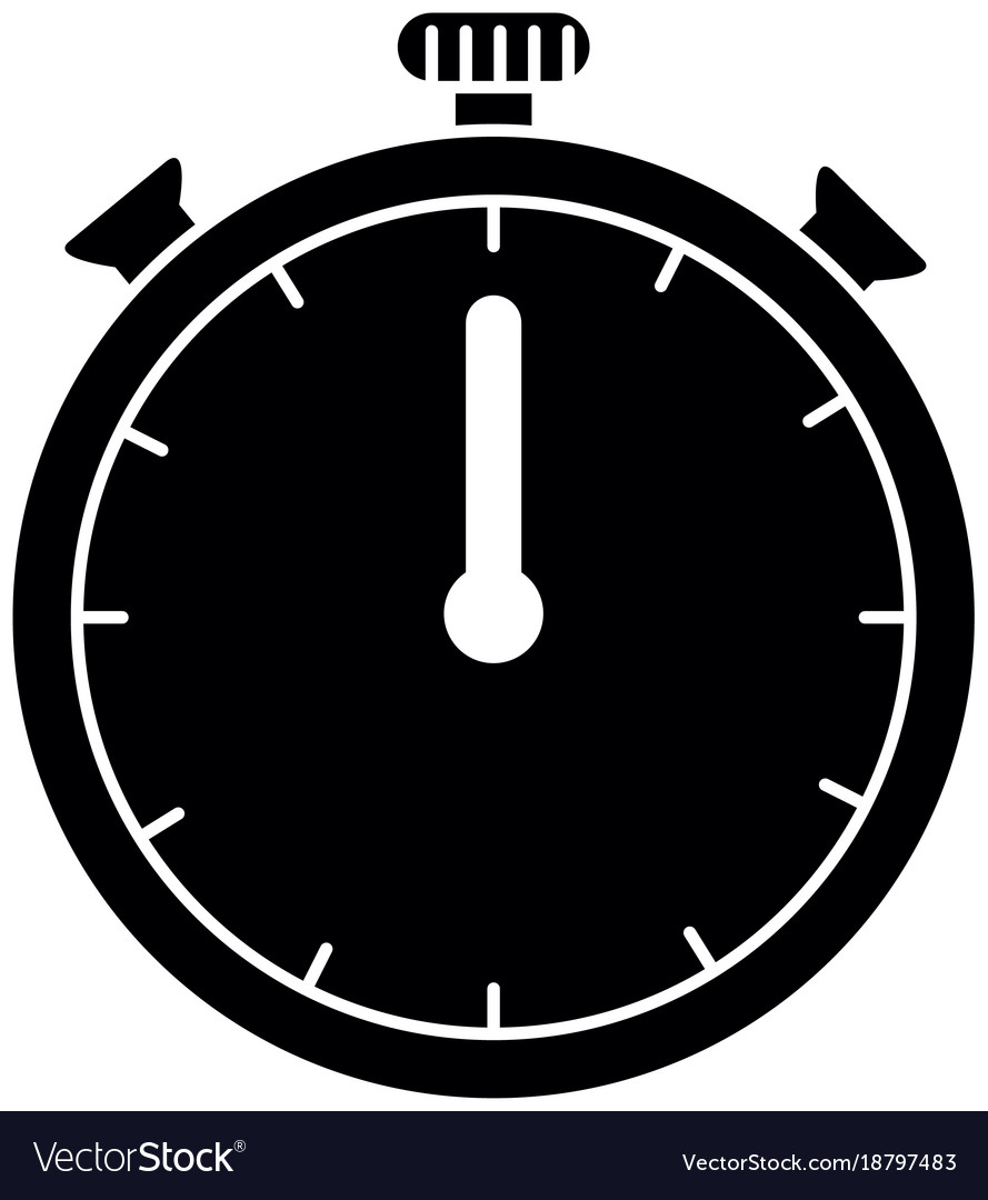 Chronometer clock isolated icon Royalty Free Vector Image