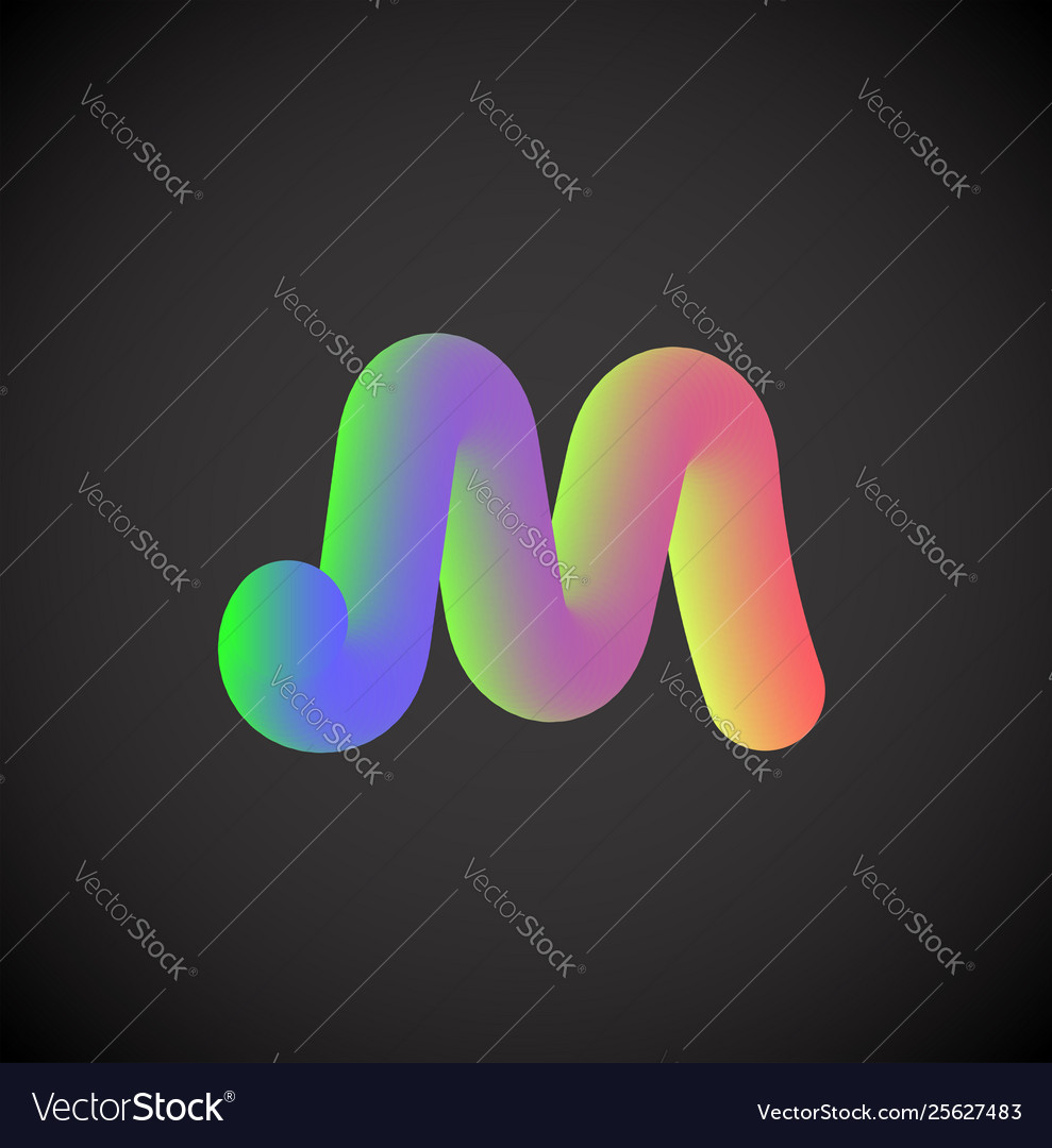 Colorful character from a font set vector image Colorful character from a font set