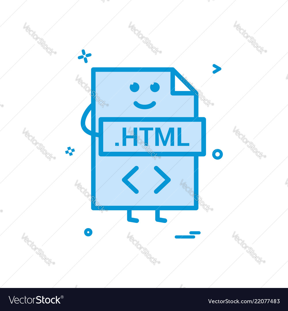 Computer html Datei Format Typ Icon Design vector image Computer html Datei Format Typ Icon Design