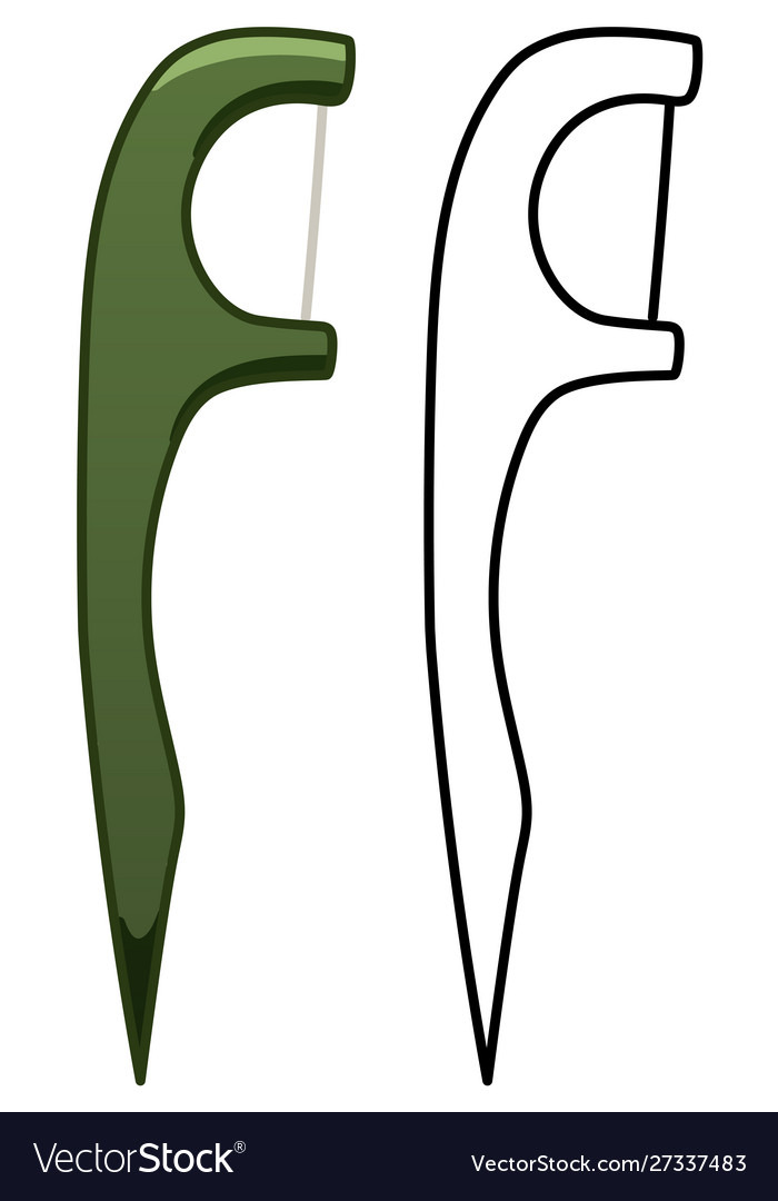 Dental floss with handle in two versions