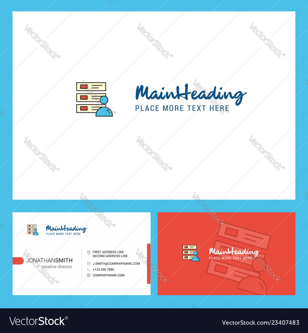 Files logo design with tagline front and back vector image Files logo design with tagline front and back