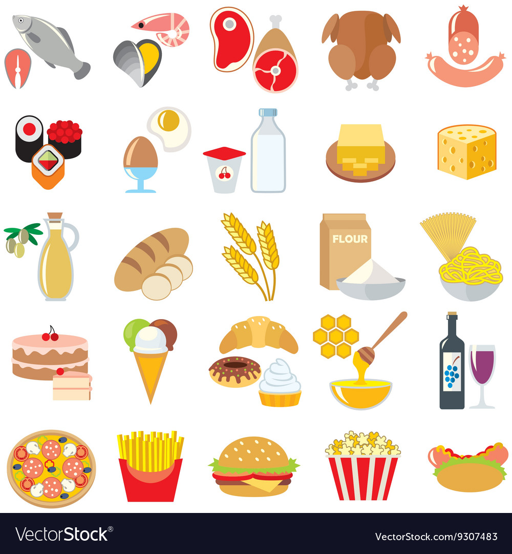 Food color Royalty Free Vector Image - VectorStock