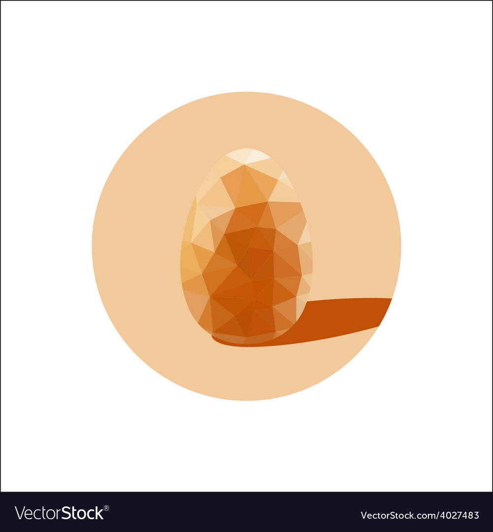 Geometric shape of egg easter triangular