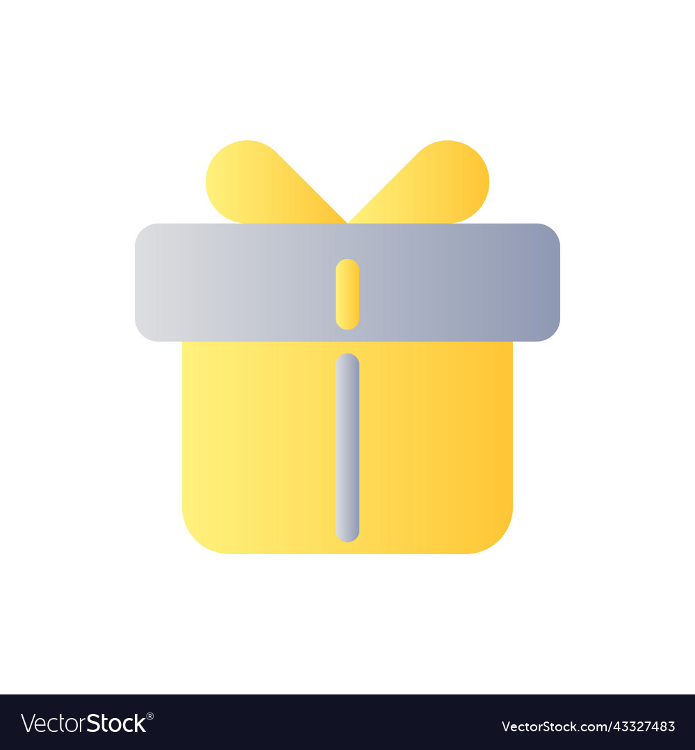 Gift flat gradient color ui icon vector image Gift flat gradient color ui icon