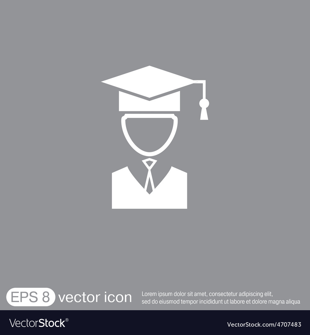 Graduate hat avatar symbol icon college