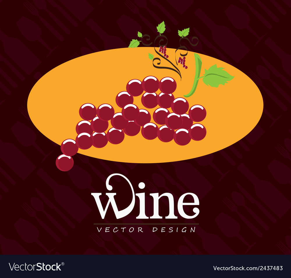 Grapes design over pattern background