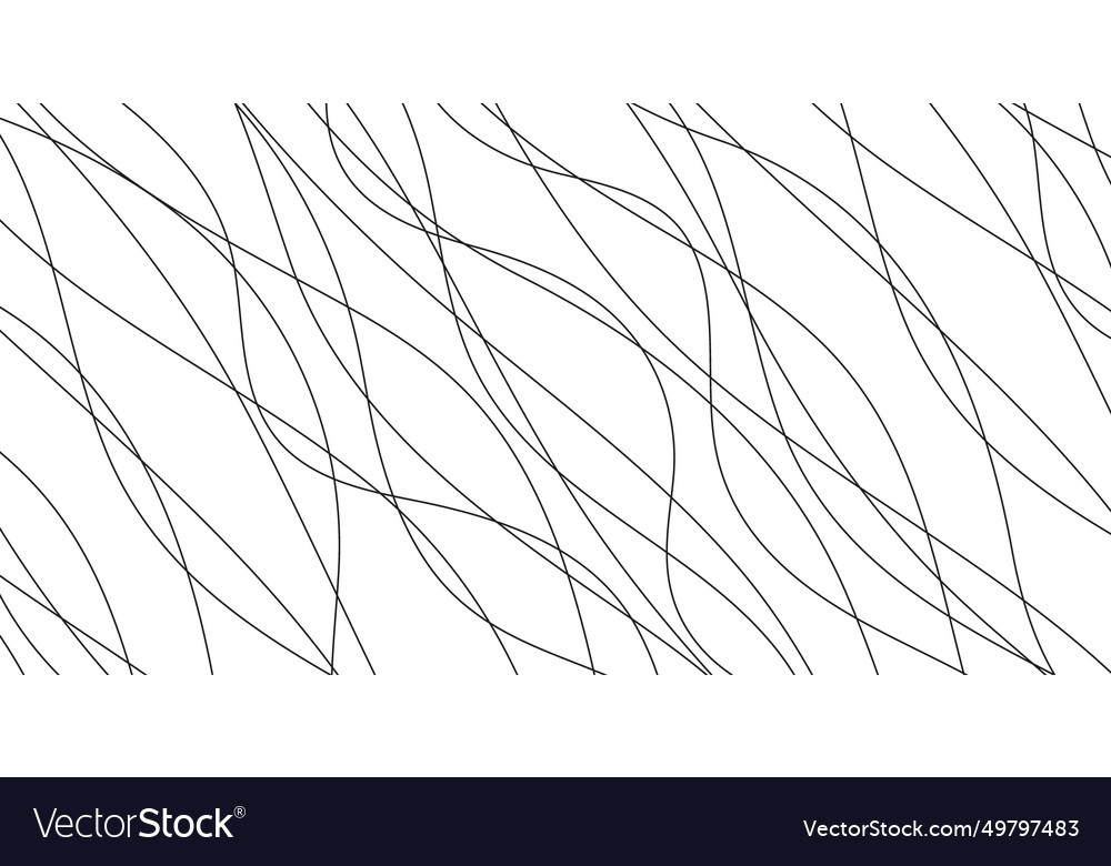Hand drawn lines abstract pattern wave simple vector image Hand drawn lines abstract pattern wave simple