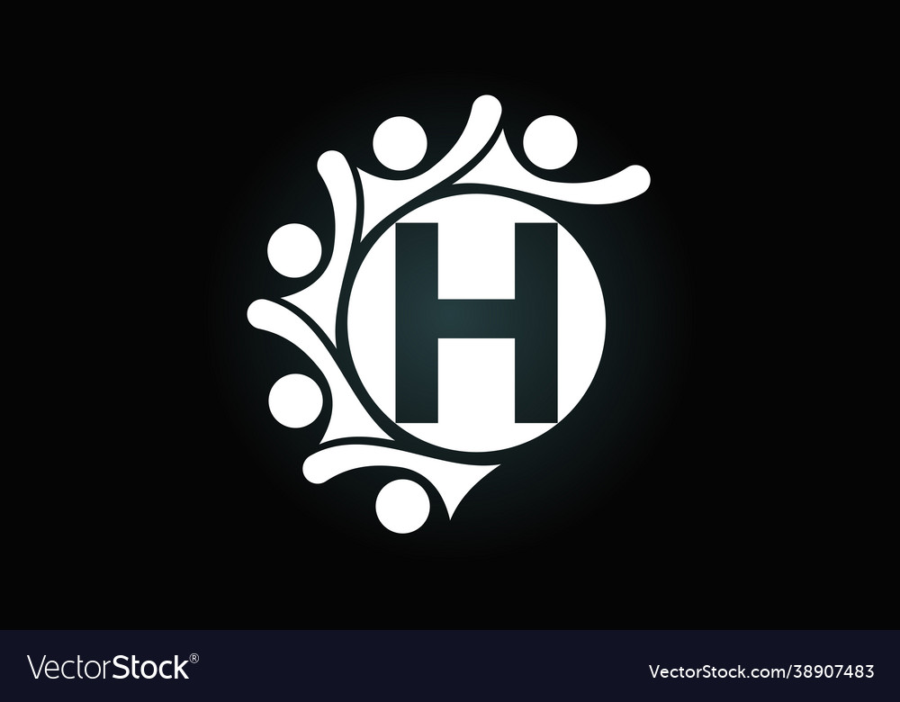 Initial h monogram alphabet with connecting Vector Image Initial h monogram alphabet with connecting