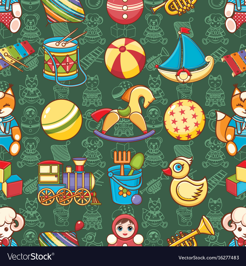 Kid toy seamless pattern design element