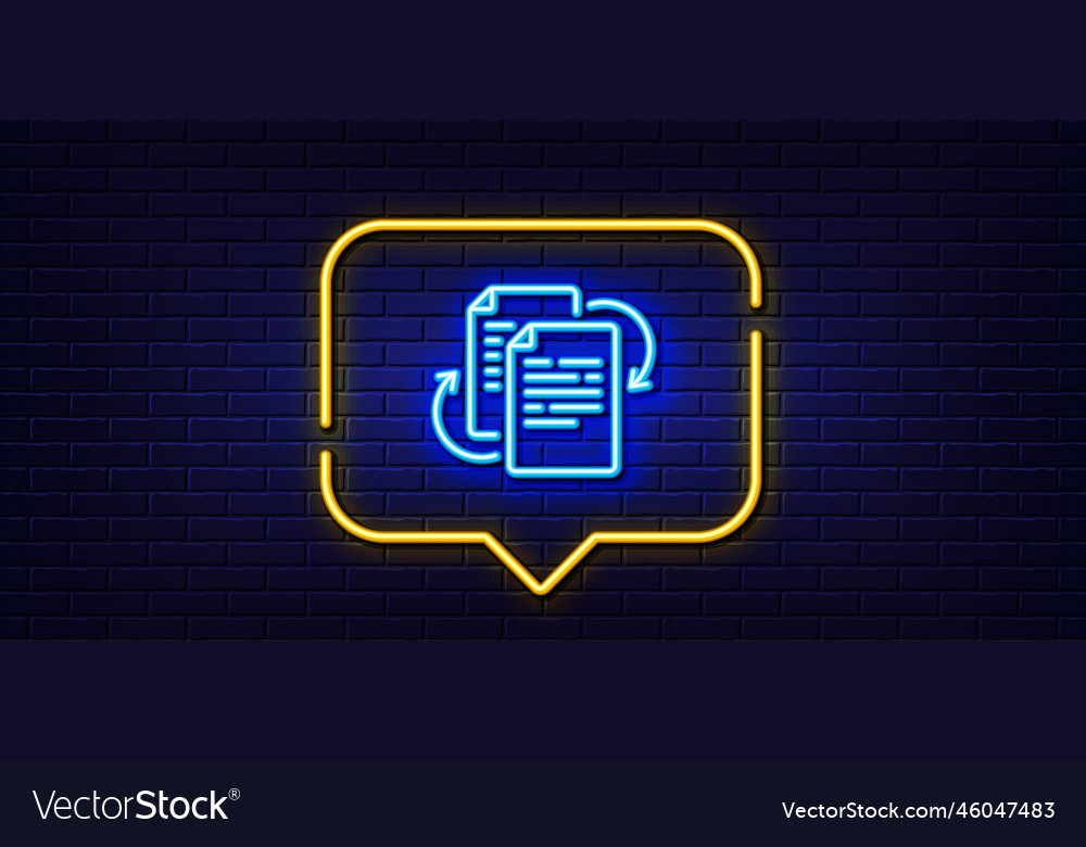 Neon Workflow Document Icon