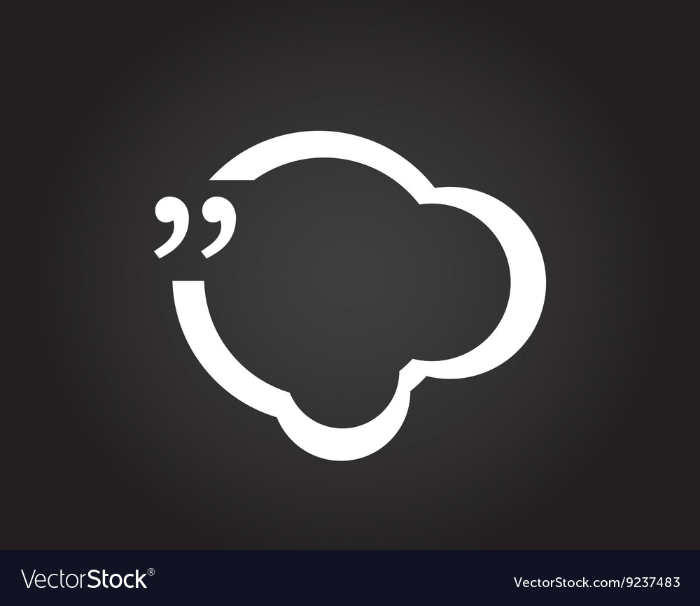 Quotation marks with thin line speech