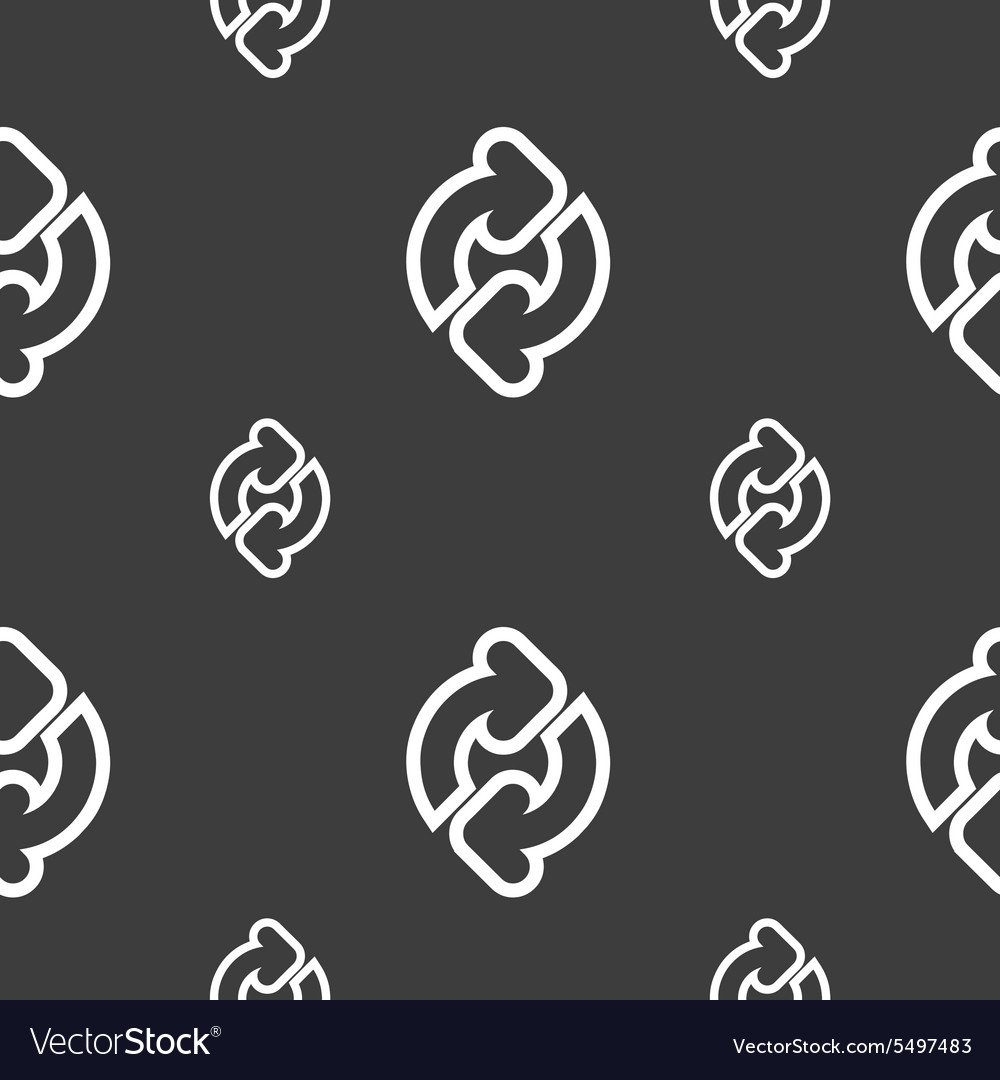 Refresh icon sign seamless pattern on a gray