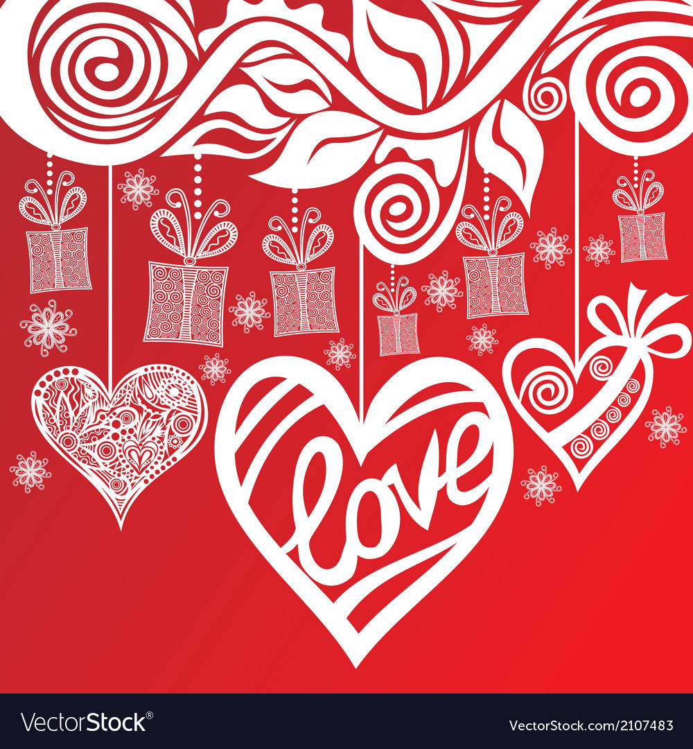 Romantische Herzen Valentinstagkarte