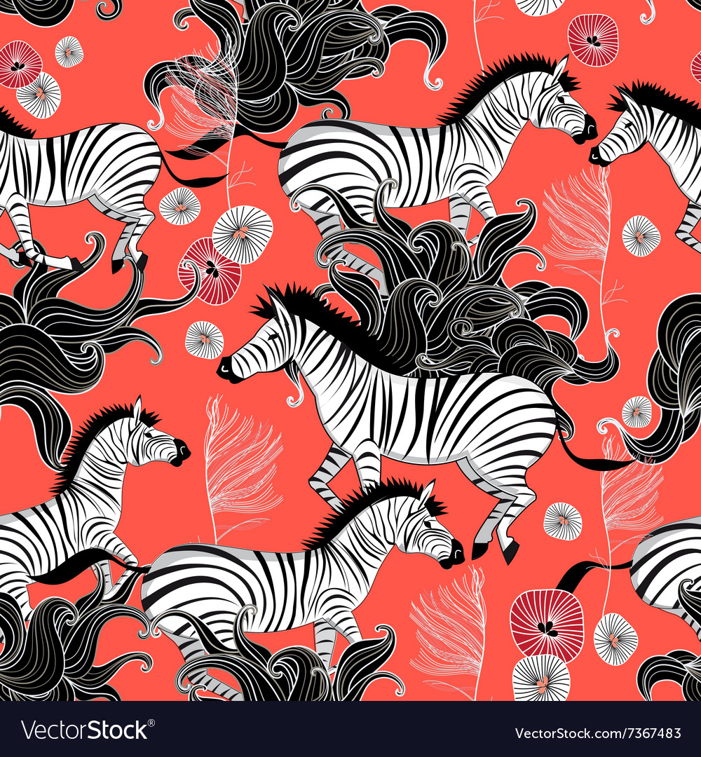 Running Zebras Pattern
