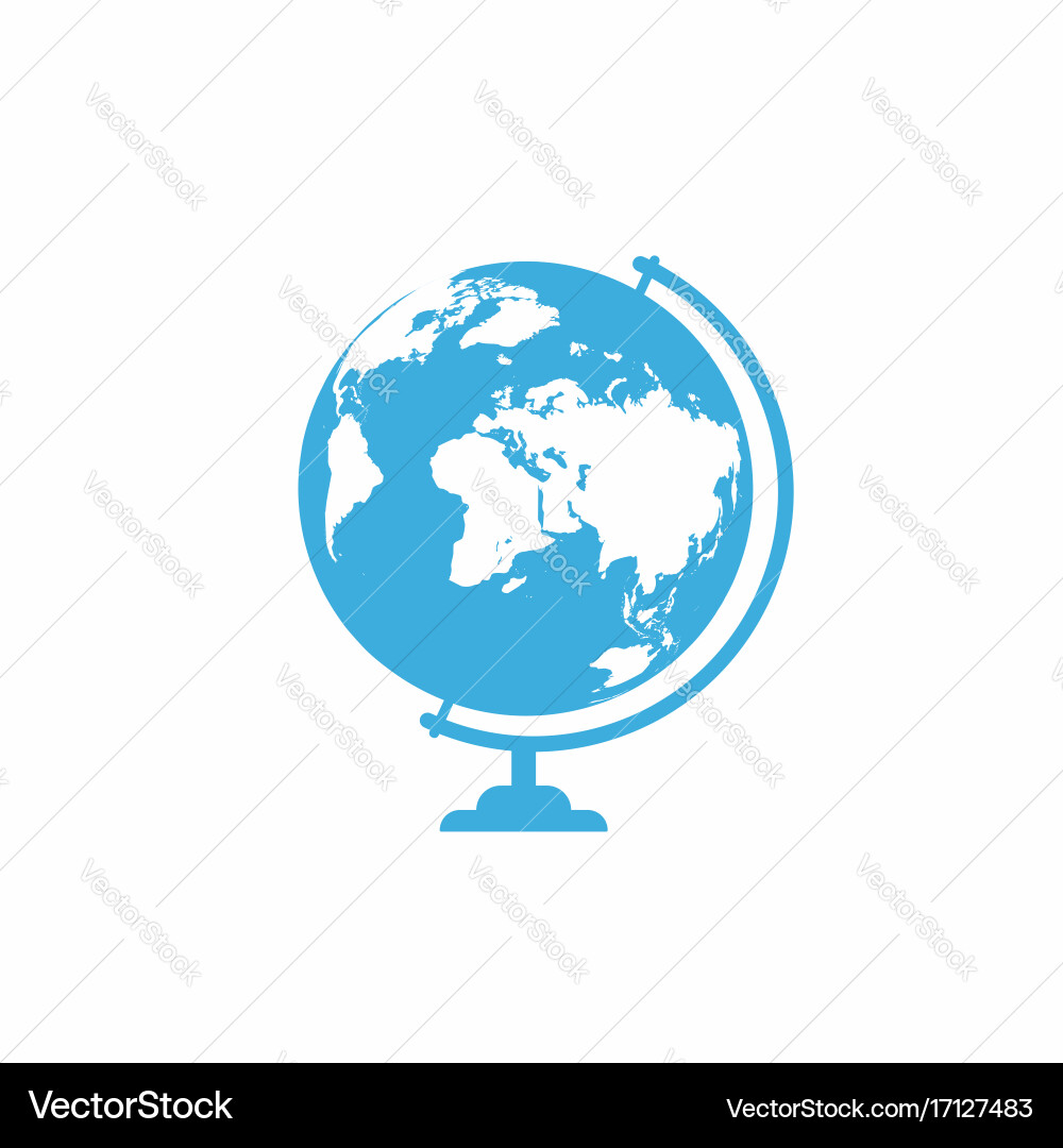 School globe icon isolated on white background Vector Image