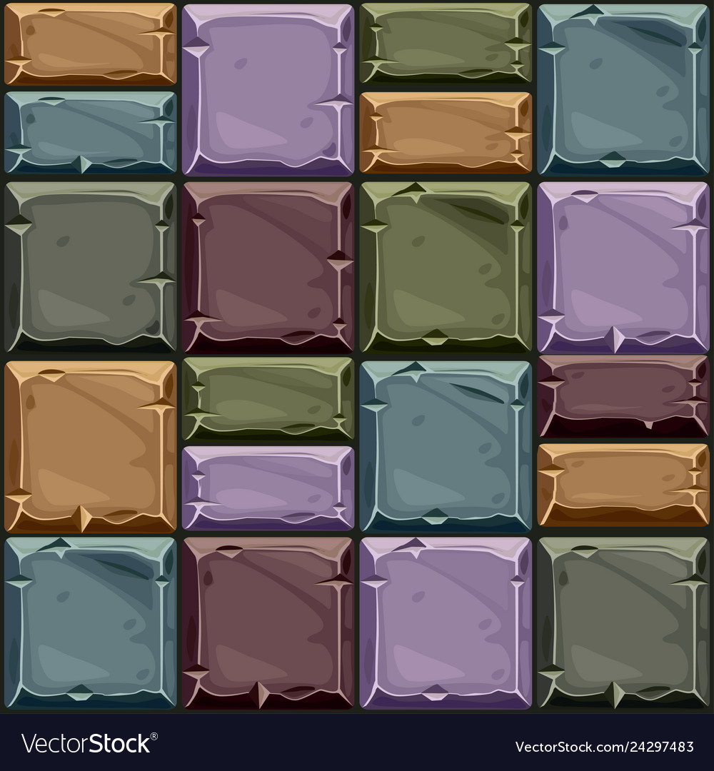 Seamless texture of colored square stone