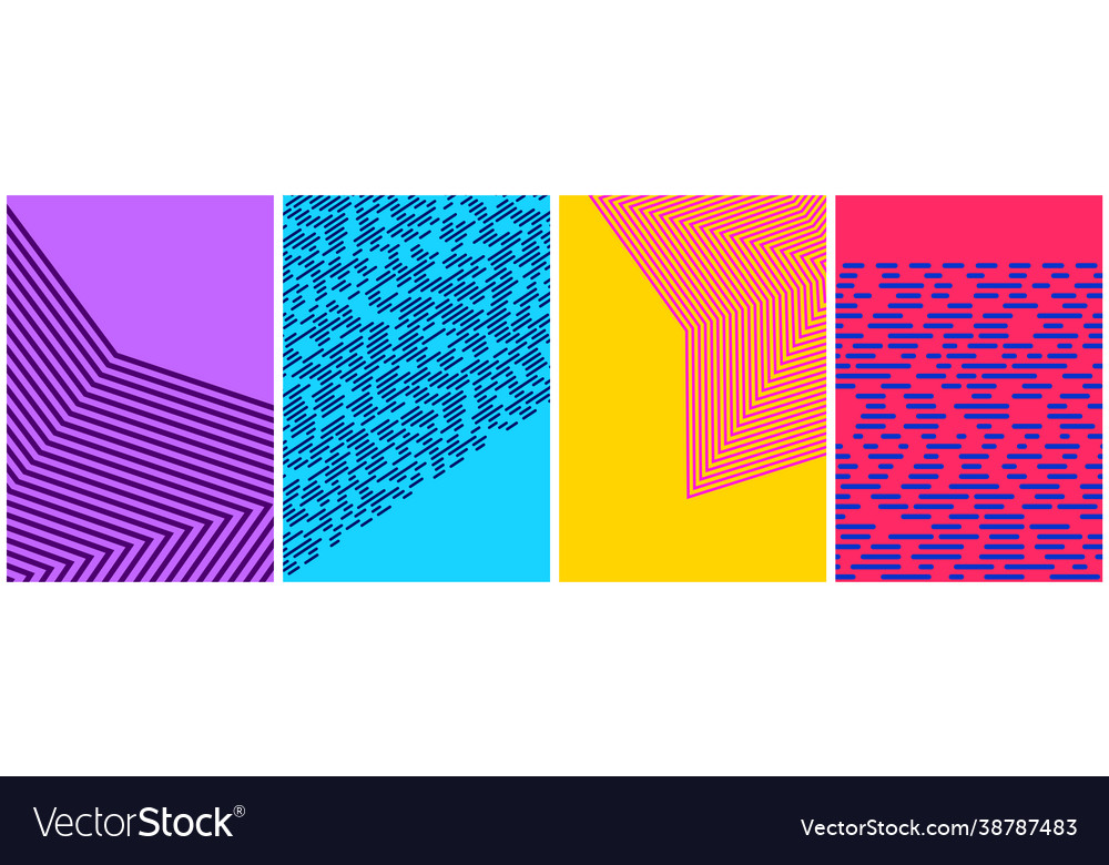 Set horizontal different colorful patterns vector image Set horizontal different colorful patterns