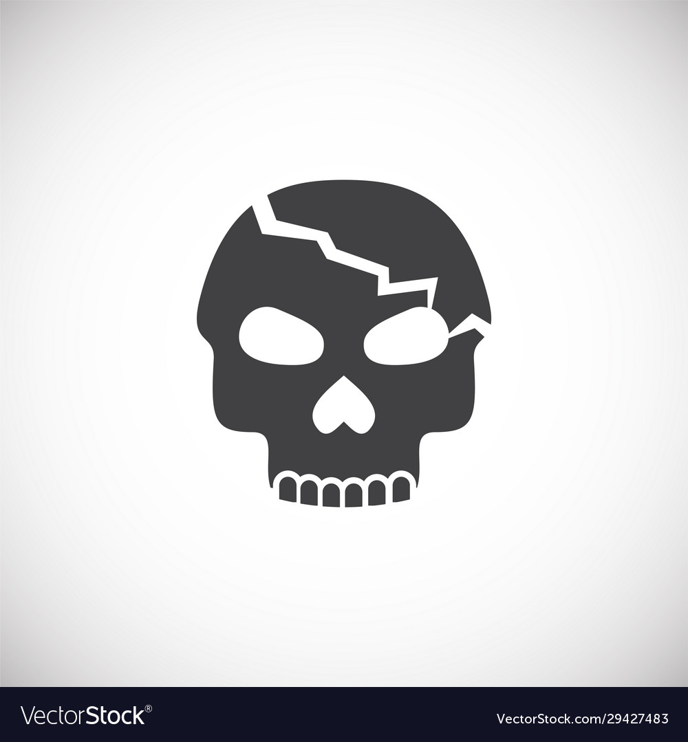 Skull icon on background for graphic and web Vector Image Skull icon on background for graphic and web