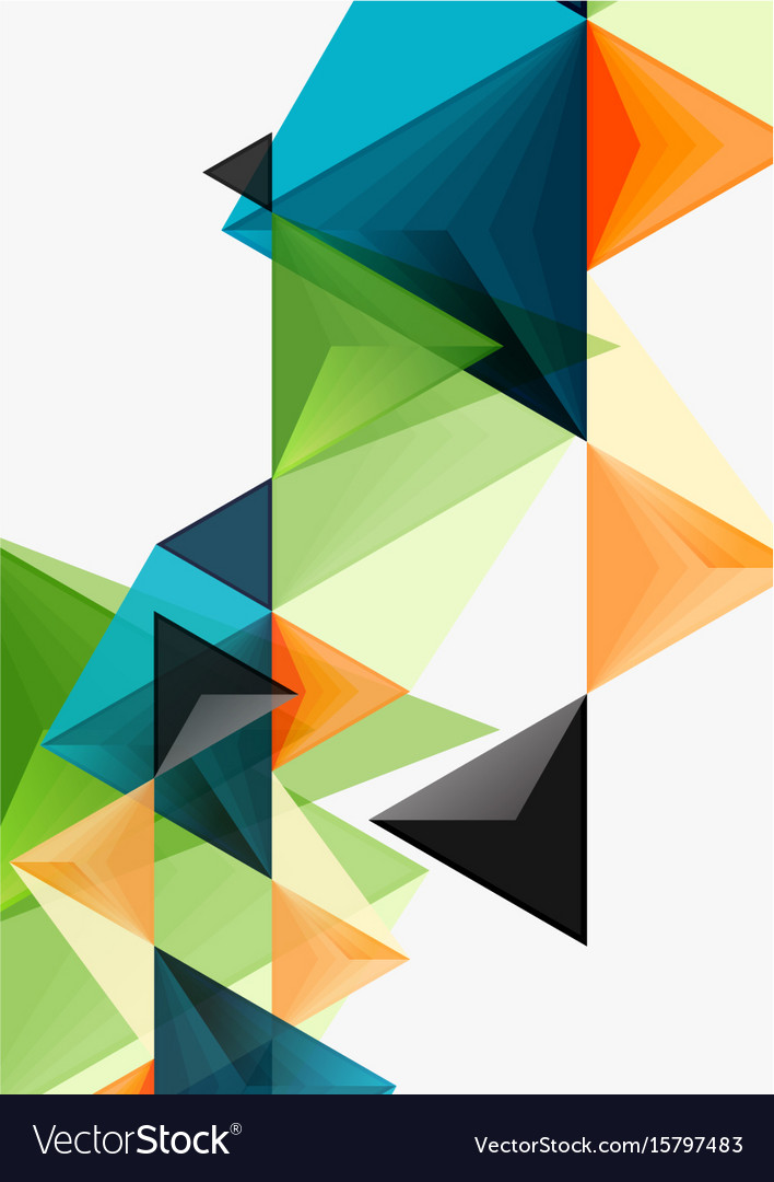 Triangular low poly a4 size geometric