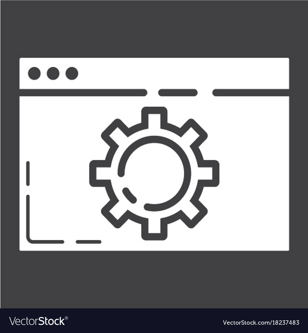 Web optimization glyph icon seo and development