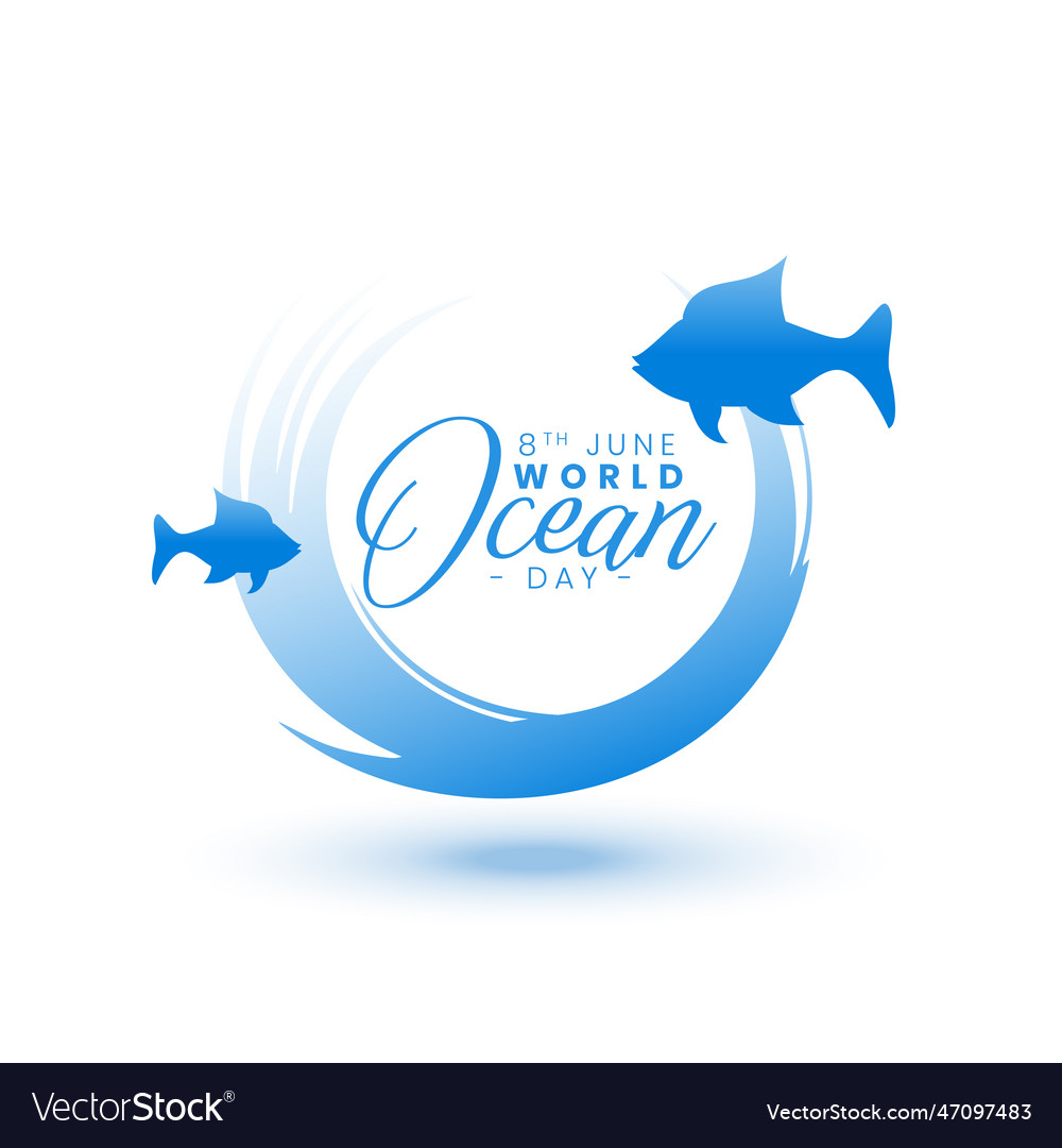World ocean day event poster with eco marine life