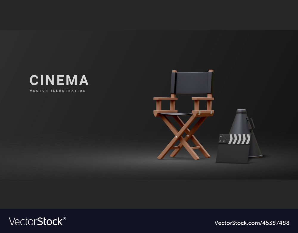 3d realistic movie industry concept cinema