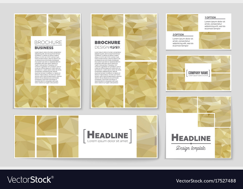 Abstract layout background set for art