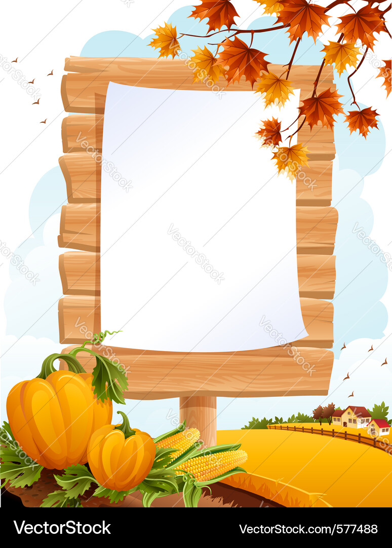 Autumn landscape Royalty Free Vector Image - VectorStock