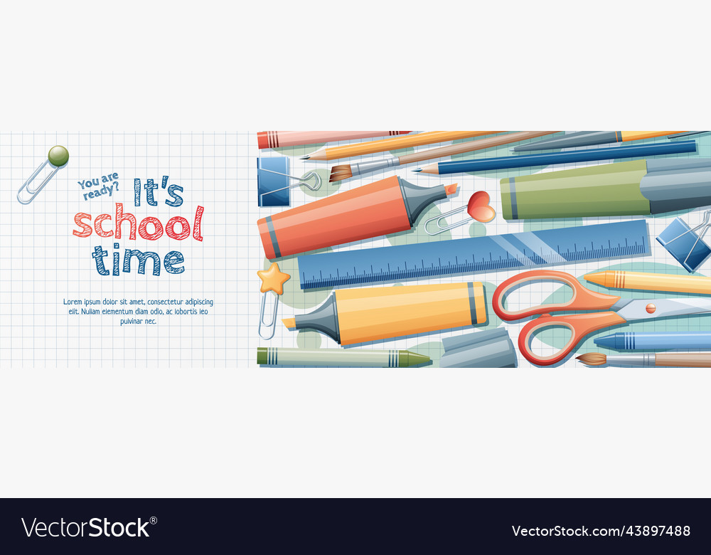 Back to school banner template background