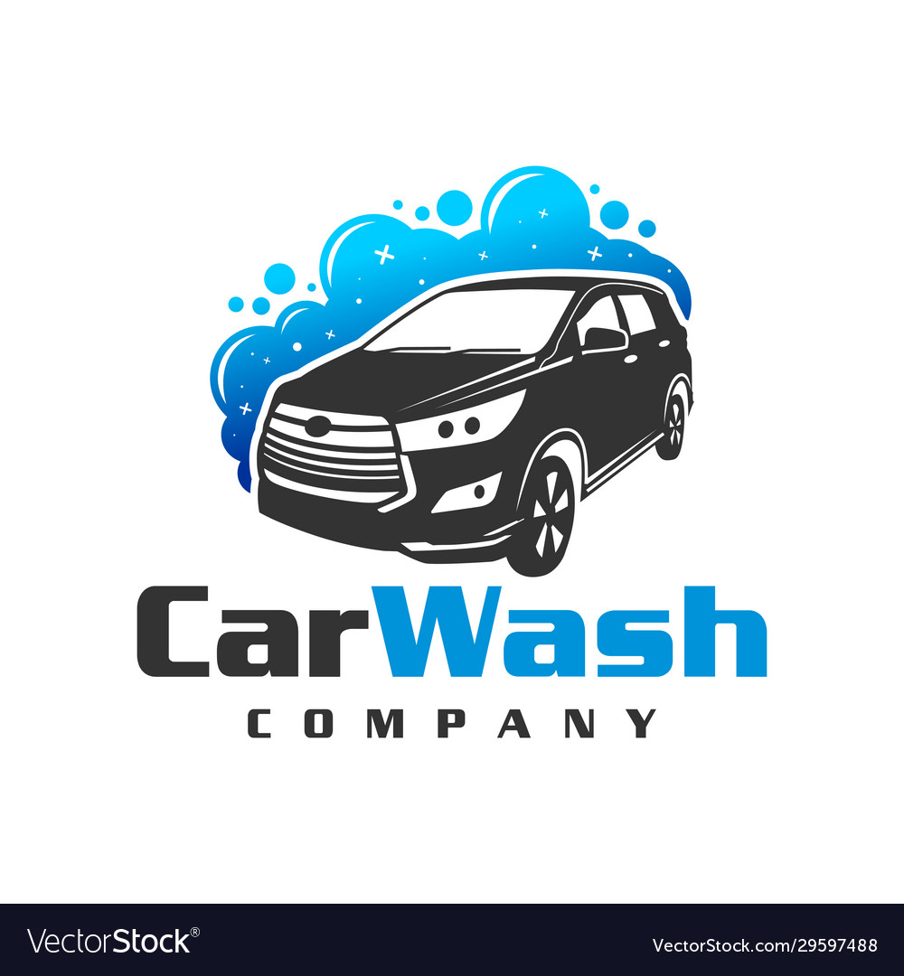 Car wash logo design Royalty Free Vector Image