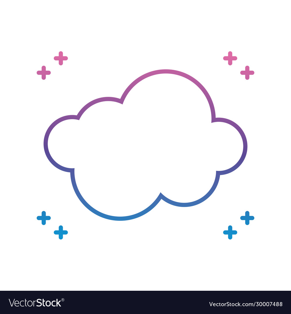 Cloud icon gradient line style
