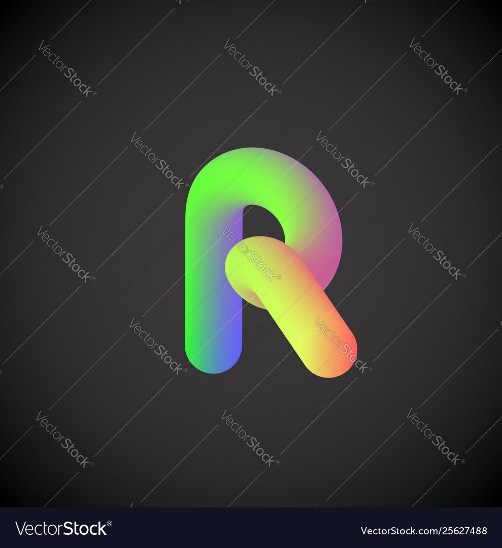 Colorful character from a font set vector image Colorful character from a font set
