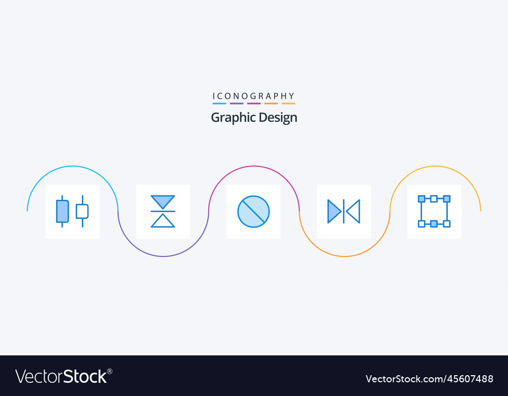 Design blau 5 Icon-Pack mit Rechteck