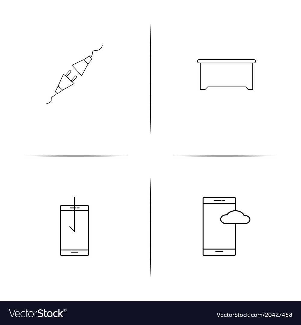 Devices simple linear icon setsimple outline icons