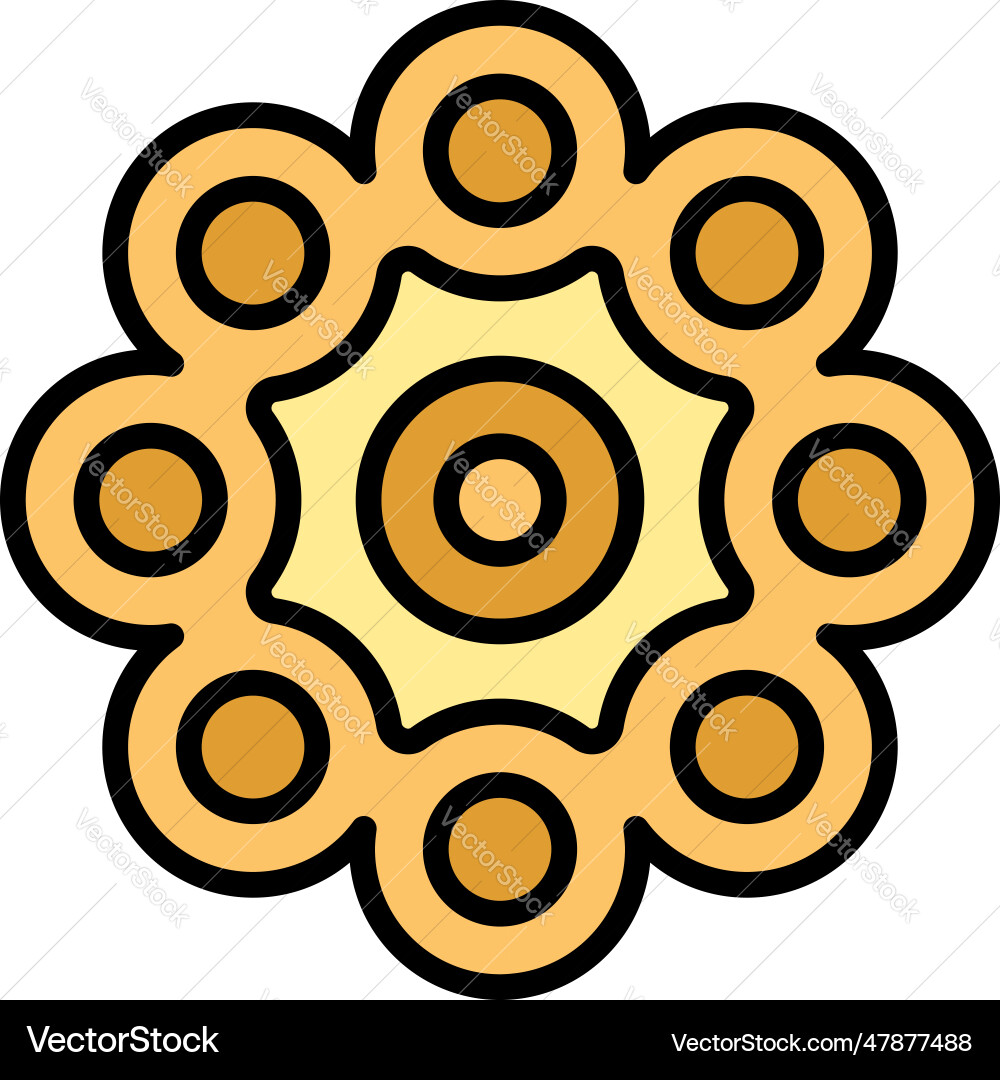 Fidget spinner icon flat Royalty Free Vector Image