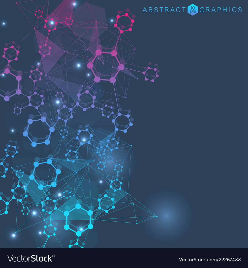 Geometric abstract background with connected line Vector Image Geometric abstract background with connected line